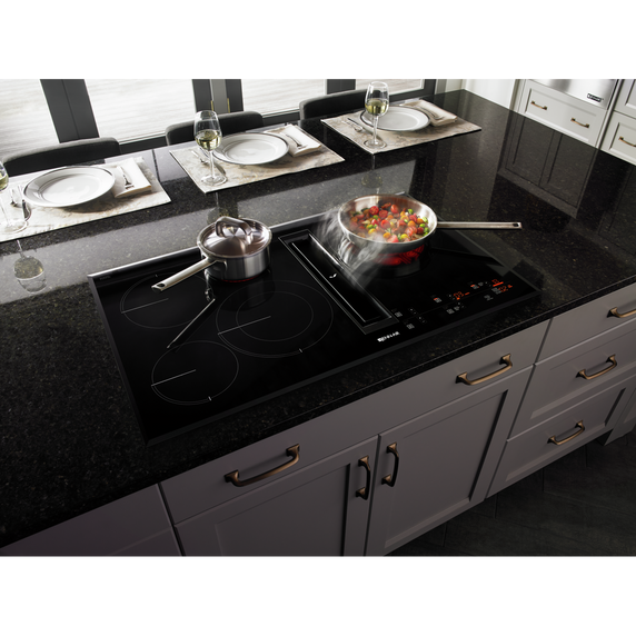 Jennair® 36 Oblivion Glass Electric Radiant Downdraft Cooktop with Tap Touch Controls JED4536KB