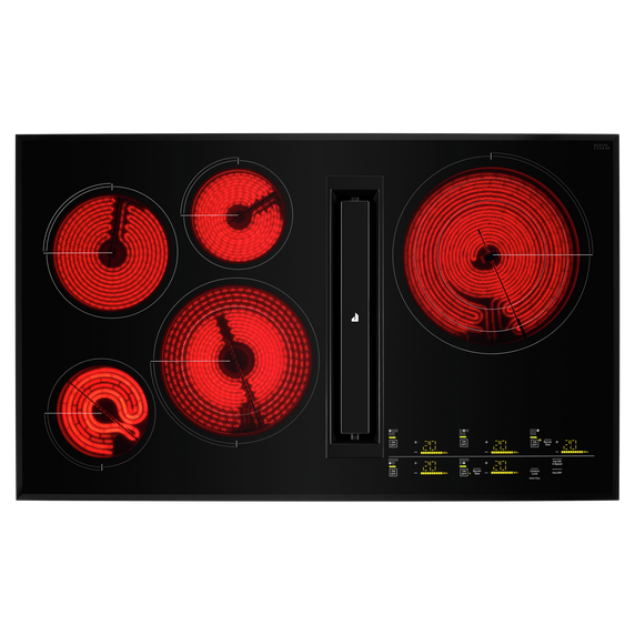 Jennair® 36 Oblivion Glass Electric Radiant Downdraft Cooktop with Tap Touch Controls JED4536KB