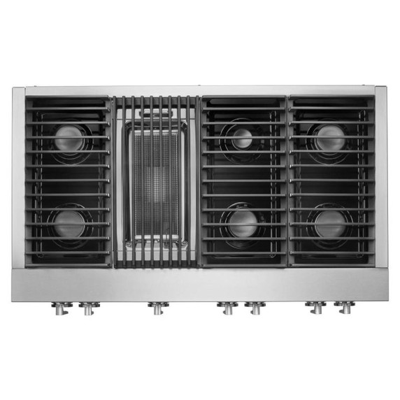 Jennair® 48" NOIR™ Gas Professional-Style Rangetop with Gas Grill JGCP648HM
