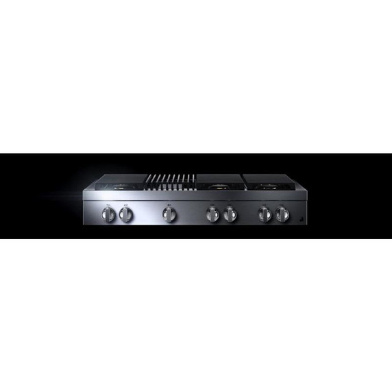 Jennair® 48" NOIR™ Gas Professional-Style Rangetop with Gas Grill JGCP648HM