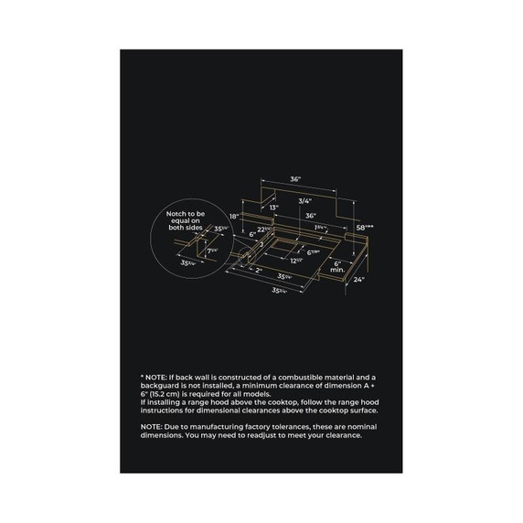 Jennair® 36" NOIR™ Gas Professional-Style Rangetop JGCP436HM