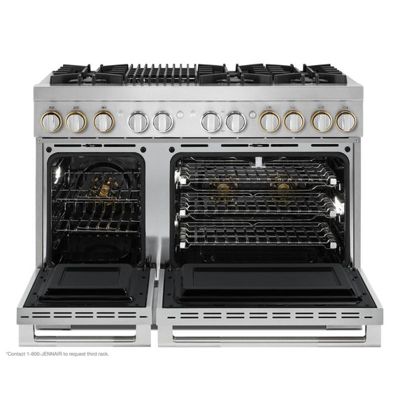 Jennair® RISE™ 48" Dual-Fuel Professional Range with Gas Grill JDRP648HL