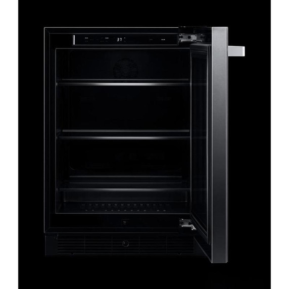 Jennair® NOIR™ 24" Under Counter Glass Door Refrigerator, Right Swing JUGFR242HM