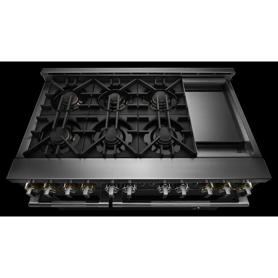 Jennair® 48" RISE™ Gas Professional-Style Range with Chrome-Infused Griddle JGRP548HL Jennair® 48" RISE™ Gas Professional-Style Range with Chrome-Infused Griddle JGRP548HL