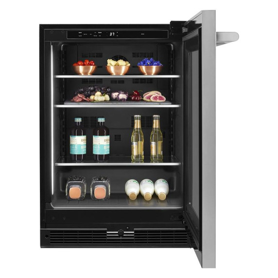 Jennair® RISE™ 24"  Under Counter Glass Door Refrigerator, Right Swing JUGFR242HL