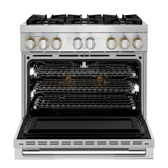 Jennair® RISE™ 36 Dual-Fuel Professional Range JDRP436HL