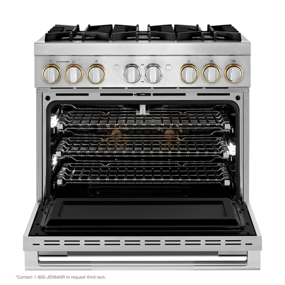 Jennair® RISE™ 36 Dual-Fuel Professional Range JDRP436HL