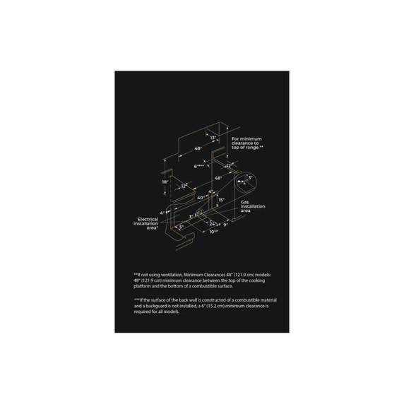 Jennair® 48" NOIR™ Gas Professional-Style Range with Chrome-Infused Griddle JGRP548HM