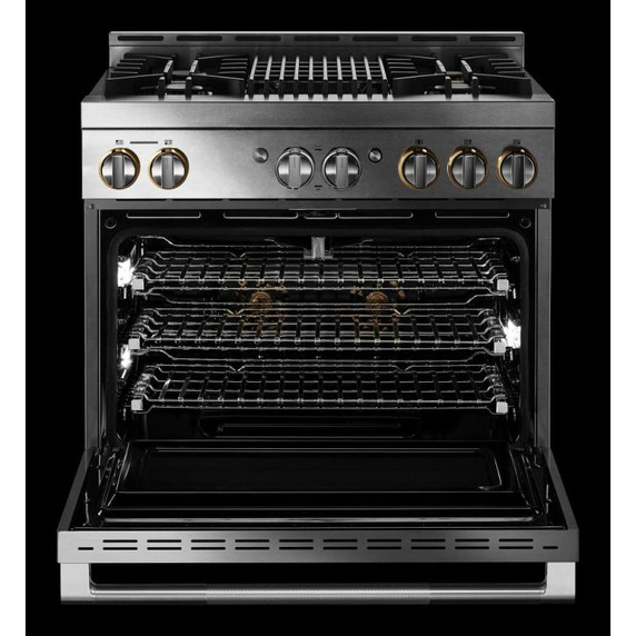 Jennair® 36" RISE™ Gas Professional-Style Range with Infrared Grill JGRP636HL