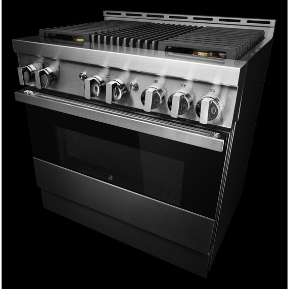 Jennair® 36" NOIR™ Gas Professional-Style Range with Infrared Grill JGRP636HM