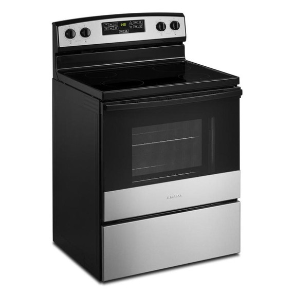 30-inch Amana® Electric Range with Extra-Large Oven Window YAER6303MMS