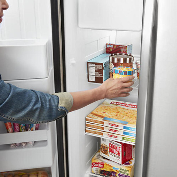 Amana® 33-inch Side-by-Side Refrigerator with Dual Pad External Ice and Water Dispenser ASI2175GRS