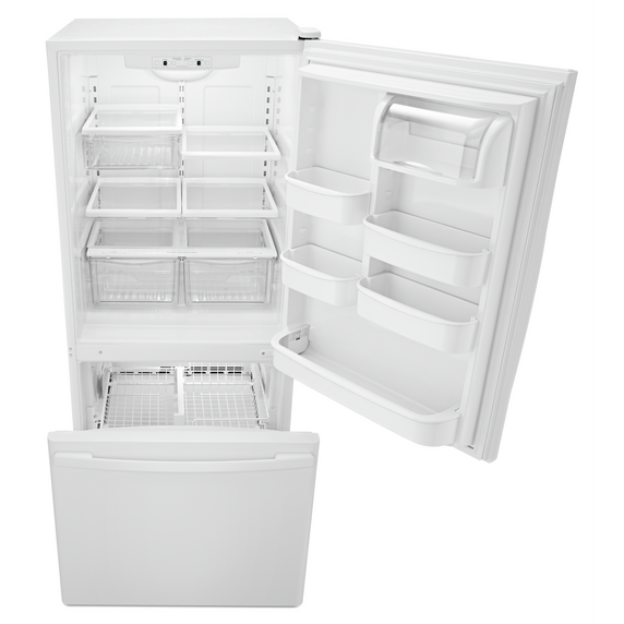 Amana® 29-inch Wide Bottom-Freezer Refrigerator with EasyFreezer™ Pull-Out Drawer -- 18 cu. ft. Capacity ABB1924BRW