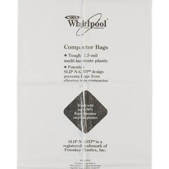 60 Pack-Plastic Compactor Bags-18" Models W10165293RB