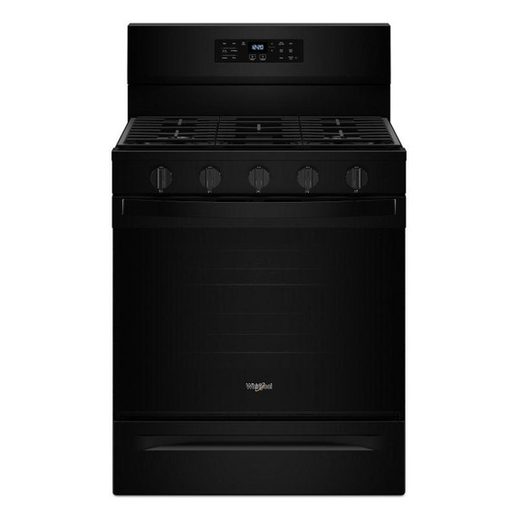 Whirlpool® 30-inch Gas Range with Air Fry and Air Baking, Self Cleaning, Rapid Preheat 5.0 CuFt Capacity WFGS5030RB