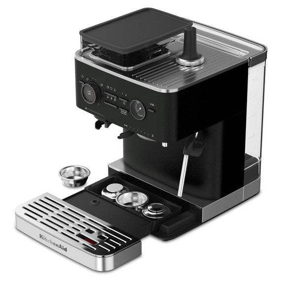 KitchenAid.ca Exclusive Colour - Semi Automatic Espresso Machine with Burr Grinder KES6551BK