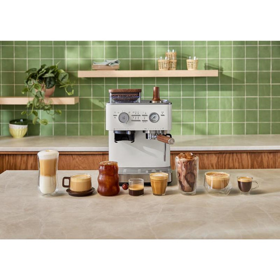Kitchenaid® Semi Automatic Espresso Machine with Burr Grinder KES6551SX