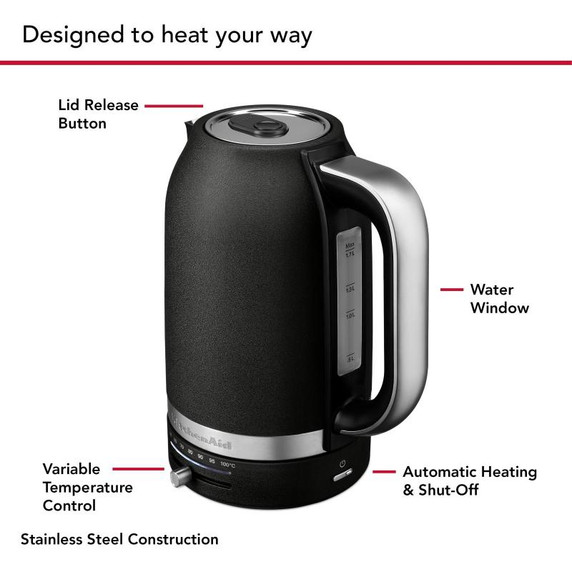 Kitchenaid® 1.7 Liter Electric Kettle KEK1701BK Kitchenaid® 1.7 Liter Electric Kettle KEK1701BK