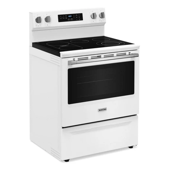 Maytag® 30-Inch Convection Electric Range With No Preheat Air Fry and Air Baking - 5.3 Cu. Ft. YMFES6030RW