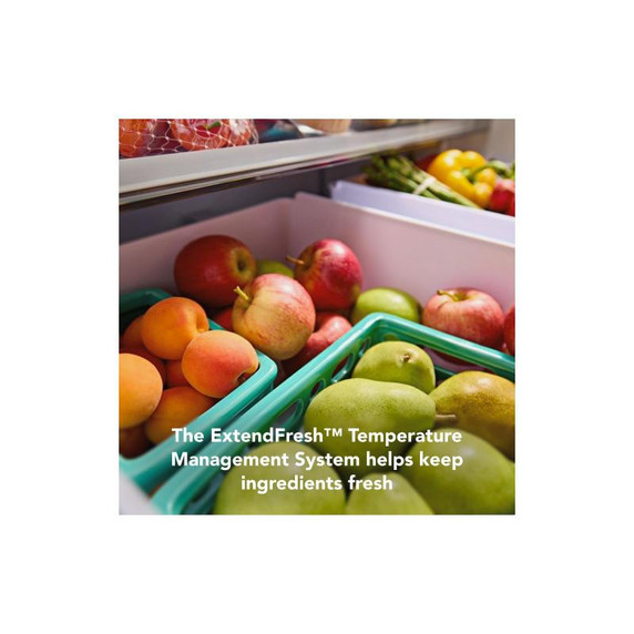 Kitchenaid® 20 cu. ft. 36-Inch Width Counter-Depth French Door Refrigerator with Interior Dispense KRFC136RWH