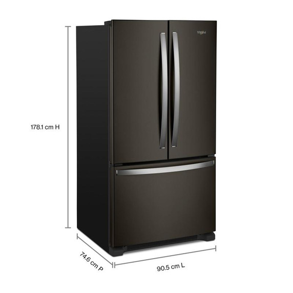 Whirlpool® 36-Inch Wide Counter-Depth French Door Bottom Mount Refrigerator - 20 cu. ft. WRFC2036RV