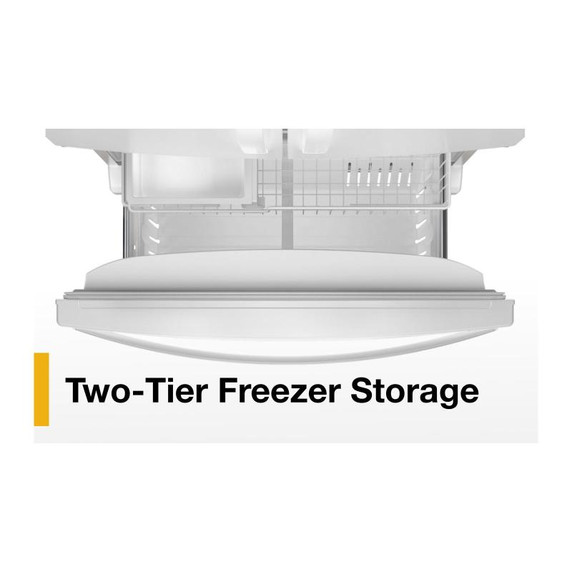 Whirlpool® 36-Inch Wide Counter-Depth French Door Bottom Mount Refrigerator - 20 cu. ft. WRFC2036RW