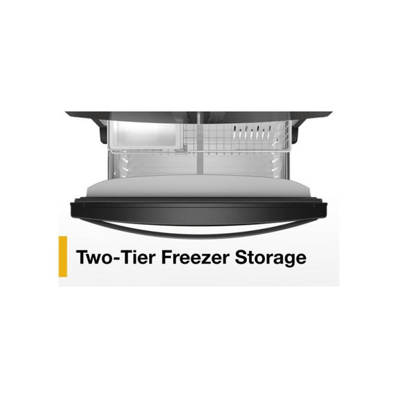 Whirlpool® 36-Inch Wide Counter-Depth French Door Bottom Mount Refrigerator - 20 cu. ft. WRFC2036RB
