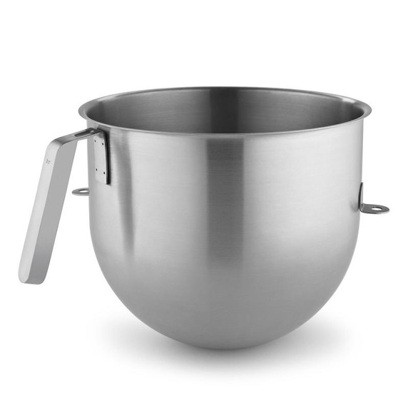 Kitchenaid® 8 Quart NSF Certified Polished Stainless Steel Bowl with J Hook Handle KSMC8QBOWL