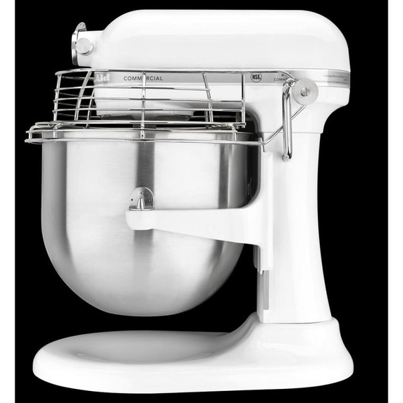 Kitchenaid® NSF Certified® Commercial Series 8-Qt Bowl Lift Stand Mixer with Stainless Steel Bowl Guard KSMC895WH