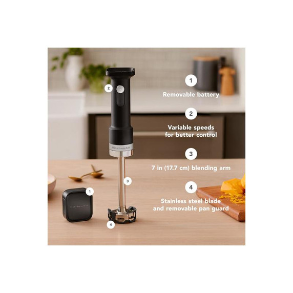 KitchenAid Go™ Cordless Hand Blender - battery sold separately KHBRV00BM KitchenAid Go™ Cordless Hand Blender - battery sold separately KHBRV00BM