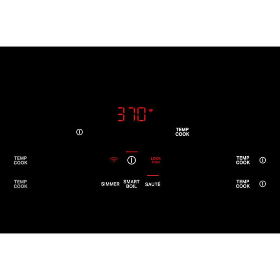 Kitchenaid® 36" Temp Cook™ Induction Cooktop with 5 Cooking Zones KCIT736SBL