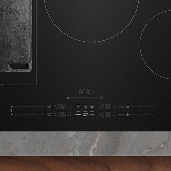Kitchenaid® 30" Temp Cook™ Induction Cooktop with 5 Cooking Zones KCIT730SBL