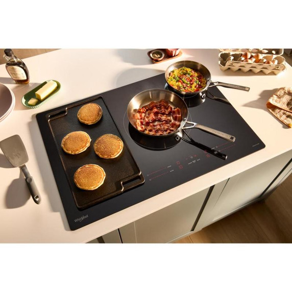 Whirlpool® 30" Intelligent Induction Cooktop with Temp Cook™ Technology WCIT7030SB