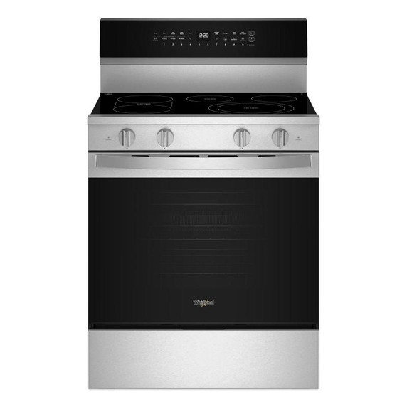 Whirlpool® 30-Inch Electric Range with Air Cooking Technology and No Preheat Air Fry YWFES7030SZ Whirlpool® 30-Inch Electric Range with Air Cooking Technology and No Preheat Air Fry YWFES7030SZ