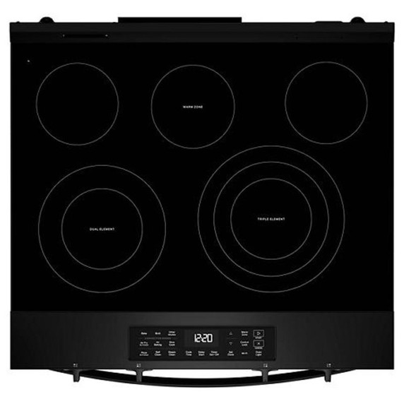 Whirlpool® 30-inch Electric Smart Range with Fan Convection Air Cooking Technology YWSES5030SB
