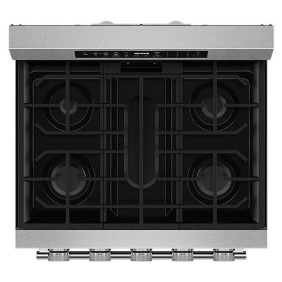 Kitchenaid® 5.0 Cu. Ft. Smart Freestanding Gas Range with Convection Cooking Modes KFGS530SPS