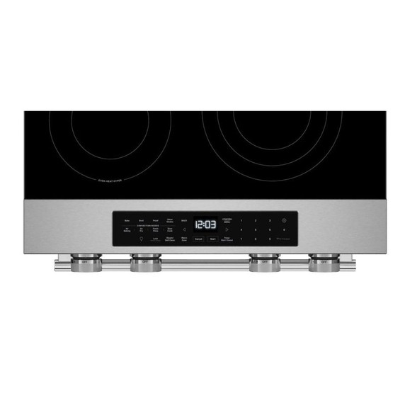 Kitchenaid® 5.3 Cu. Ft. Smart Slide-in Electric Range with Convection Cooking Modes YKSES330SPS