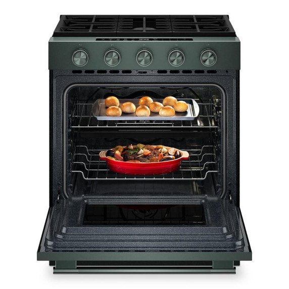 Kitchenaid® 5.0 Cu. Ft. Smart Slide-in Gas Range with Convection Cooking Modes and 2-in-1 Burner KSGS530SJP