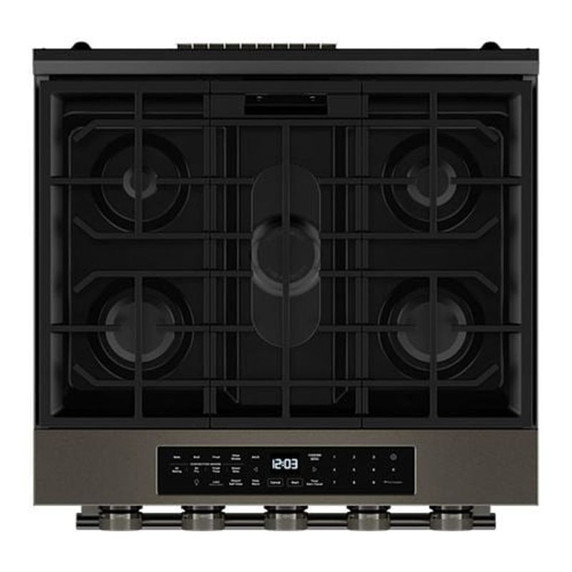 Kitchenaid® 5.0 Cu. Ft. Smart Slide-in Gas Range with Convection Cooking Modes and 2-in-1 Burner KSGS530SBE