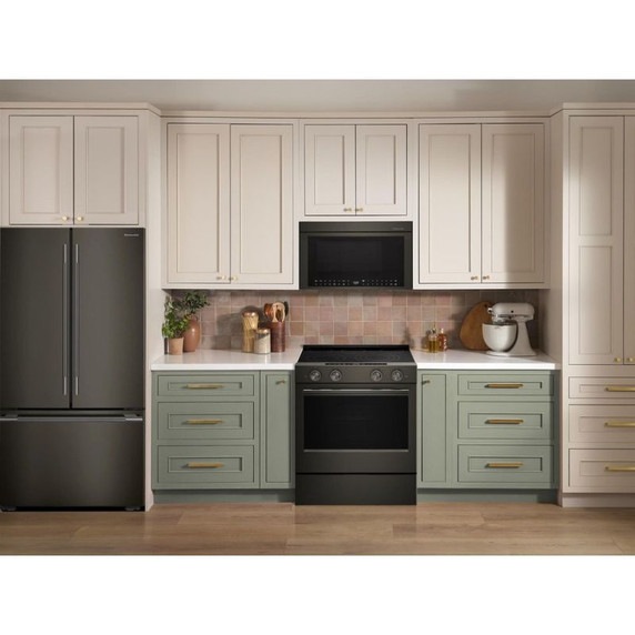 Kitchenaid® 5.3 Cu. Ft. Slide-in Electric Range with Two Even-Heat™ Hyper Elements and Convection Cooking Modes YKSES530SBE