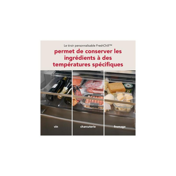Kitchenaid® 24 cu. ft. 36-Inch Width Counter-Depth French Door Refrigerator with Interior Dispense KRFC236SPS
