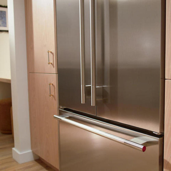 Kitchenaid® 20.8 Cu. Ft. 36" Built-In French Door Bottom Mount Refrigerator with Platinum Interior KBFN536SPS