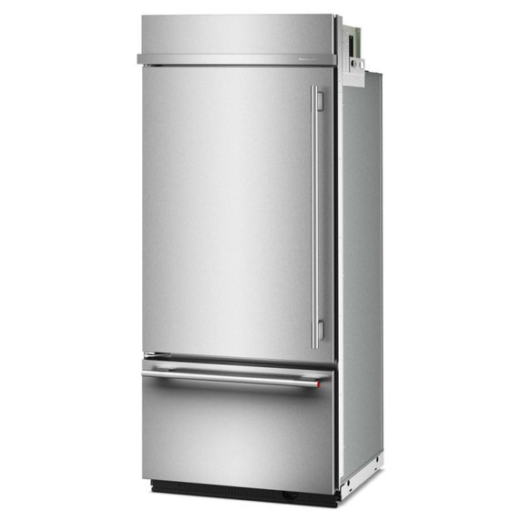 Kitchenaid® 20.8 Cu. Ft. 36" Built-In Bottom Mount Refrigerator with Platinum Interior KBBL336SPS