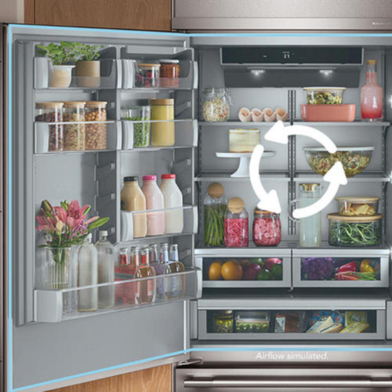 Kitchenaid® 20.8 Cu. Ft. 36" Built-In Bottom Mount Refrigerator with Platinum Interior KBBL336SPS
