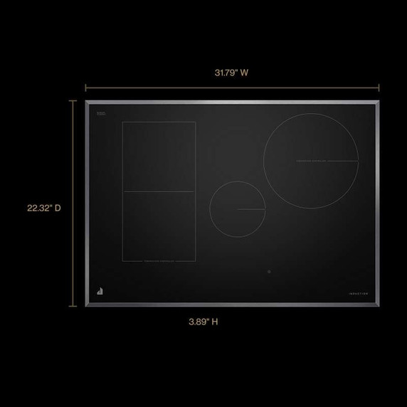 Jennair® 30" Lustre Smart Induction Cooktop with Temperature-Controlled Cooking JICT730SS
