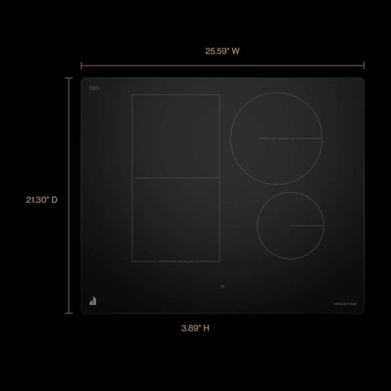 Jennair® 24” Oblivion Smart Induction Cooktop with Temperature-Controlled Cooking JICT724SB