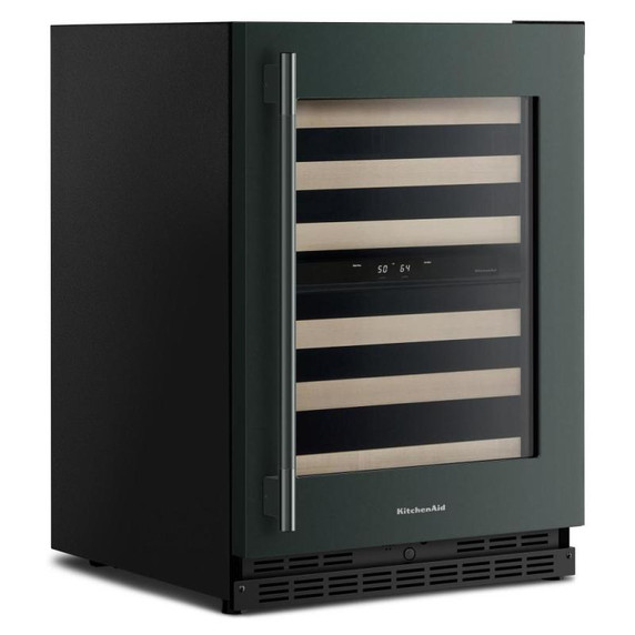 Kitchenaid® 24" Undercounter Wine Cellar with Full-Extension Wood-Front Racks KUWR524SJP