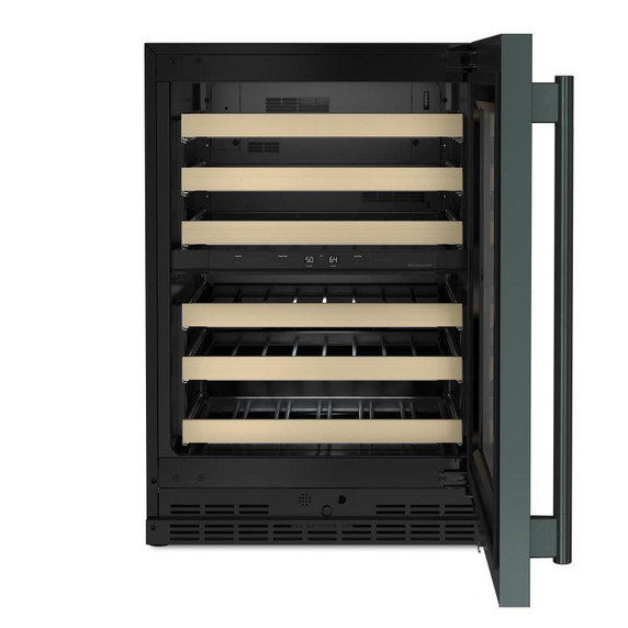 Kitchenaid® 24" Undercounter Wine Cellar with Full-Extension Wood-Front Racks KUWR524SJP Kitchenaid® 24" Undercounter Wine Cellar with Full-Extension Wood-Front Racks KUWR524SJP
