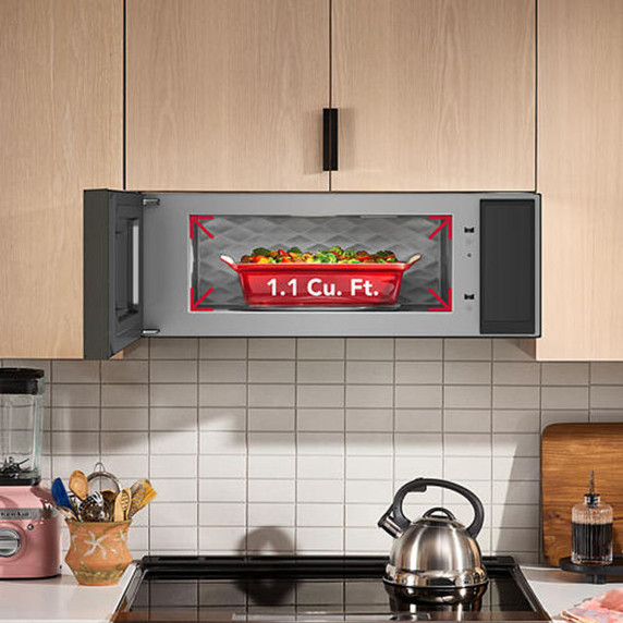 Kitchenaid® Smart Low Profile Microwave Hood Combination with Dual Fan Ventilation YKMML550RBE