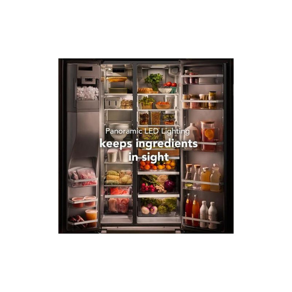 Kitchenaid® 20.8 Cu. Ft. Counter-Depth Side-by-Side Refrigerator with Exterior Ice and Water Dispenser in Junipe KRSC536RJP